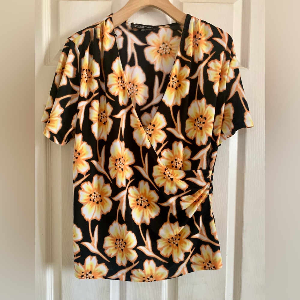 Jones New York floral blouse size xl